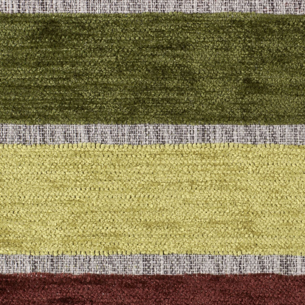 Green Stripes Chenille