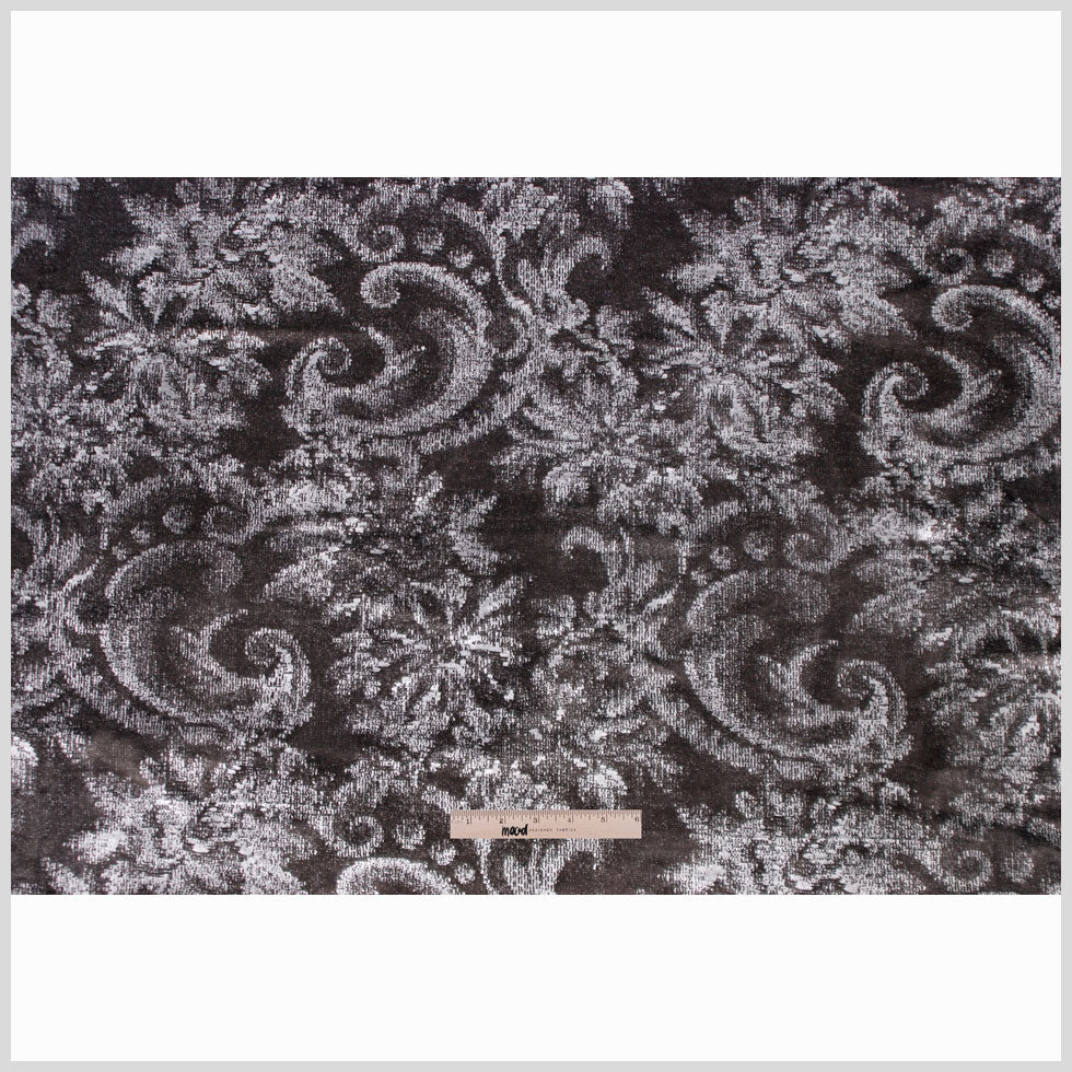 Dark Gray Classical Shimmery Velvet