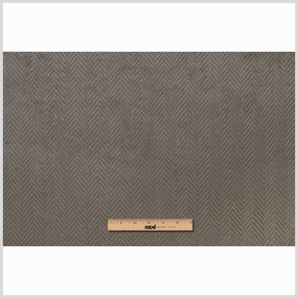 Taupe Herringbone Upholstery Velvet