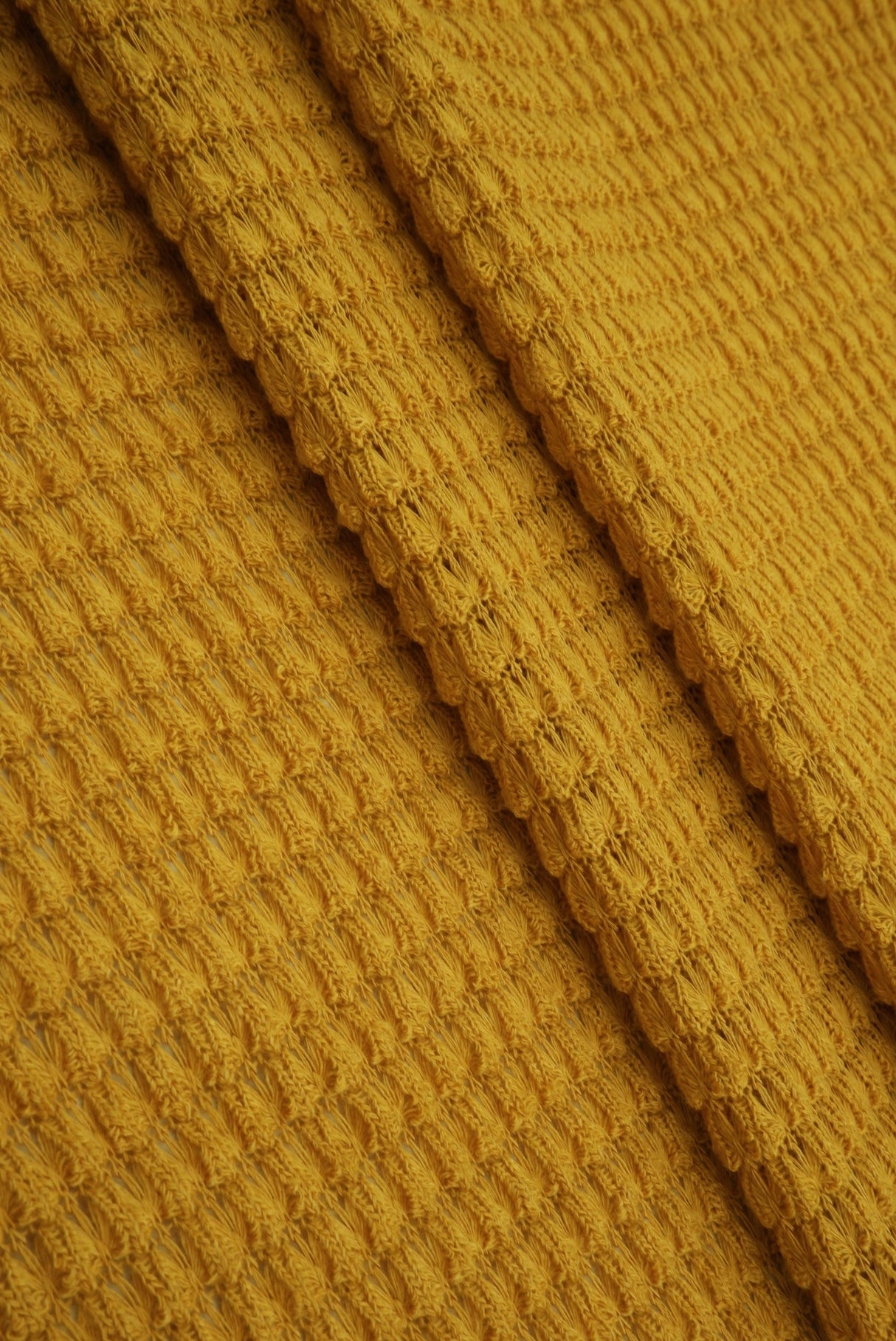 Stretch Waffle Knit Fabric Solid Colors
