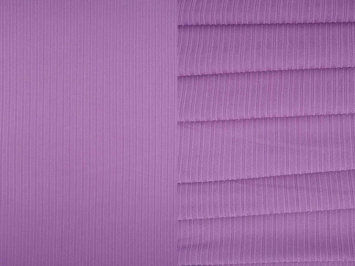 Stretch Rib Solid Knit Fabric 1 Yard of 8x3 Polyester Spandex Blend