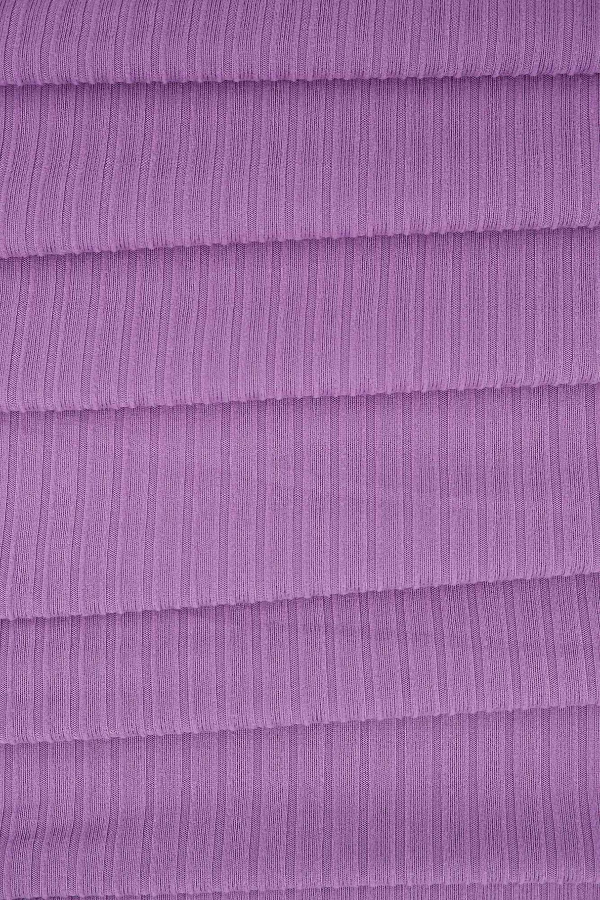Rib Stretch Knit Fabric Solid