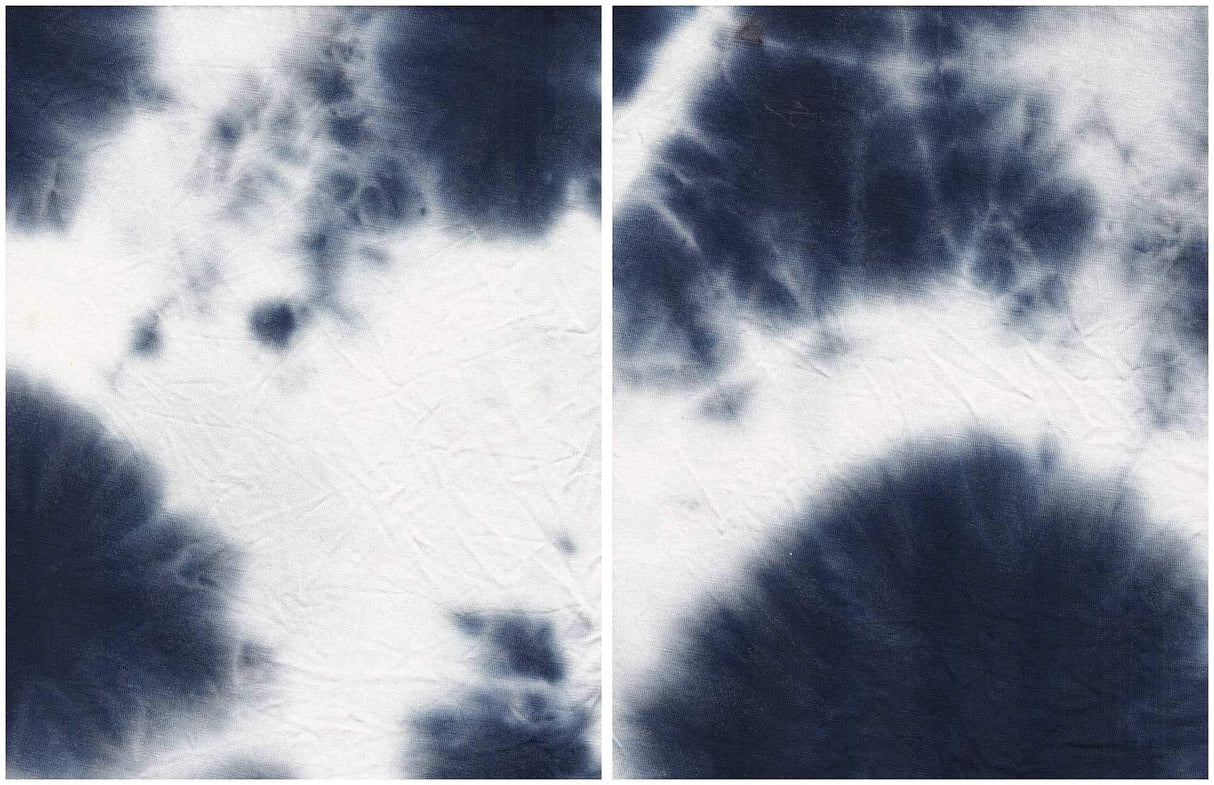 Real Tie Dye Rayon Spandex Knit Fabric 1 Yard Soft Stretch Lightweight 59" Wide