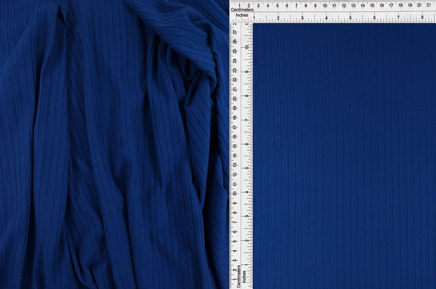 Stretch Rib Solid Knit Fabric 1 Yard of 8x3 Polyester Spandex Blend