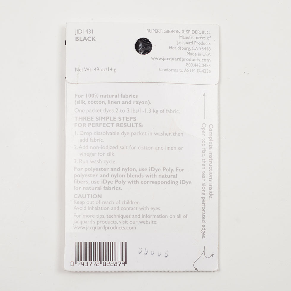 Jacquard iDye for Natural Fabrics - 431 Black