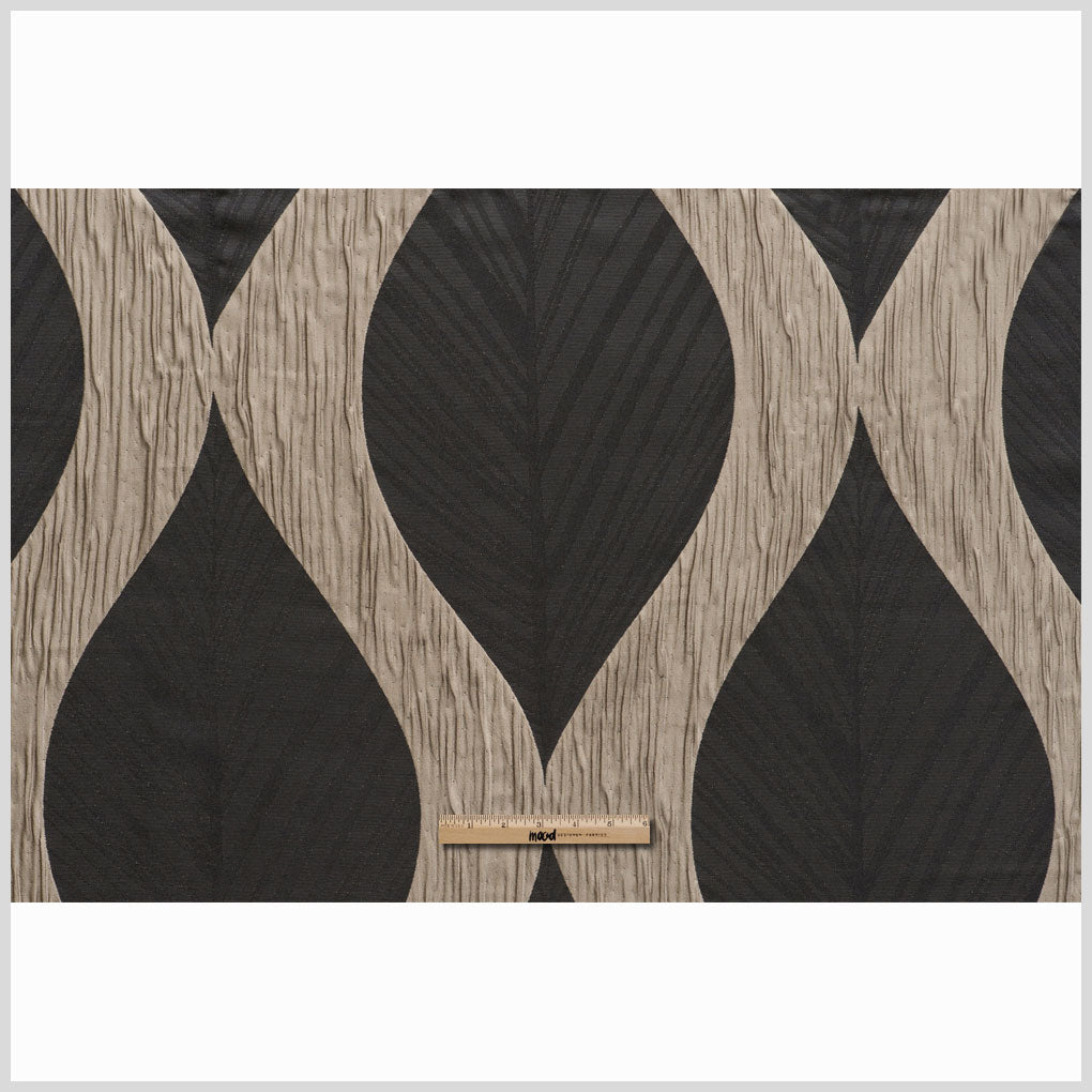 Ebony Bold Leaves Polyester