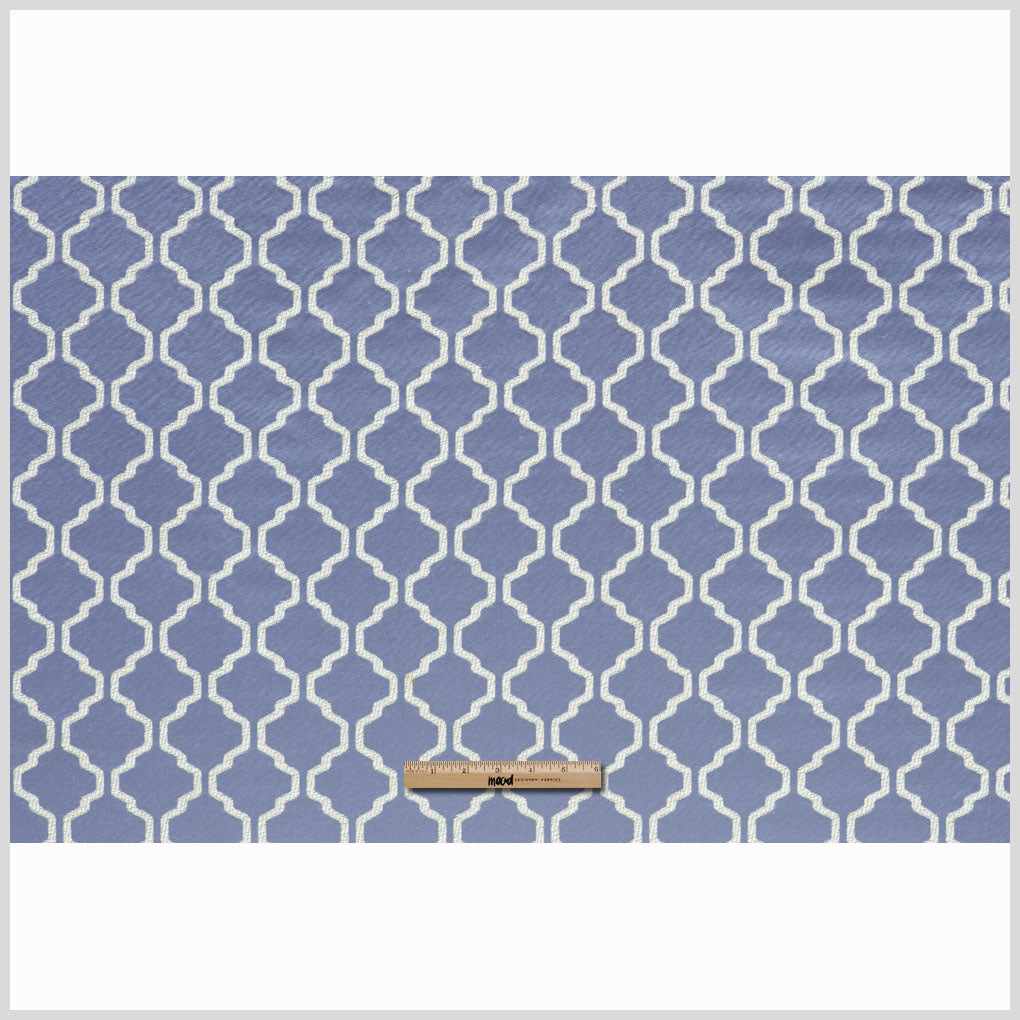 Sky Geometric Trellis Polyester