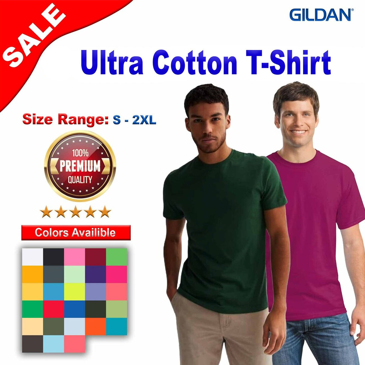 Gildan® Ultra Cotton Short Sleeve Crewneck T-Shirt