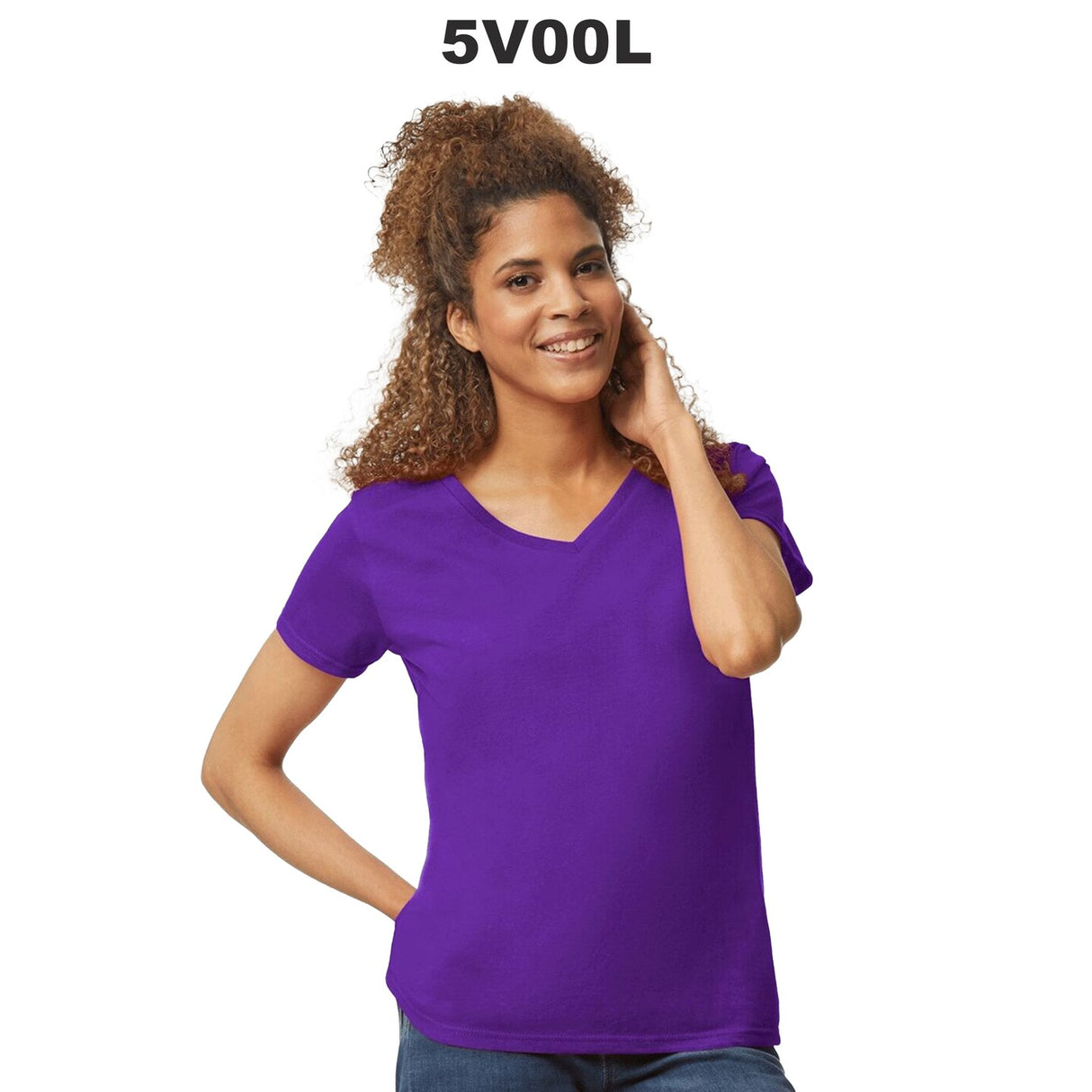 Gildan® Heavy Cotton Women’s V-Neck Short Sleeve T-Shirt