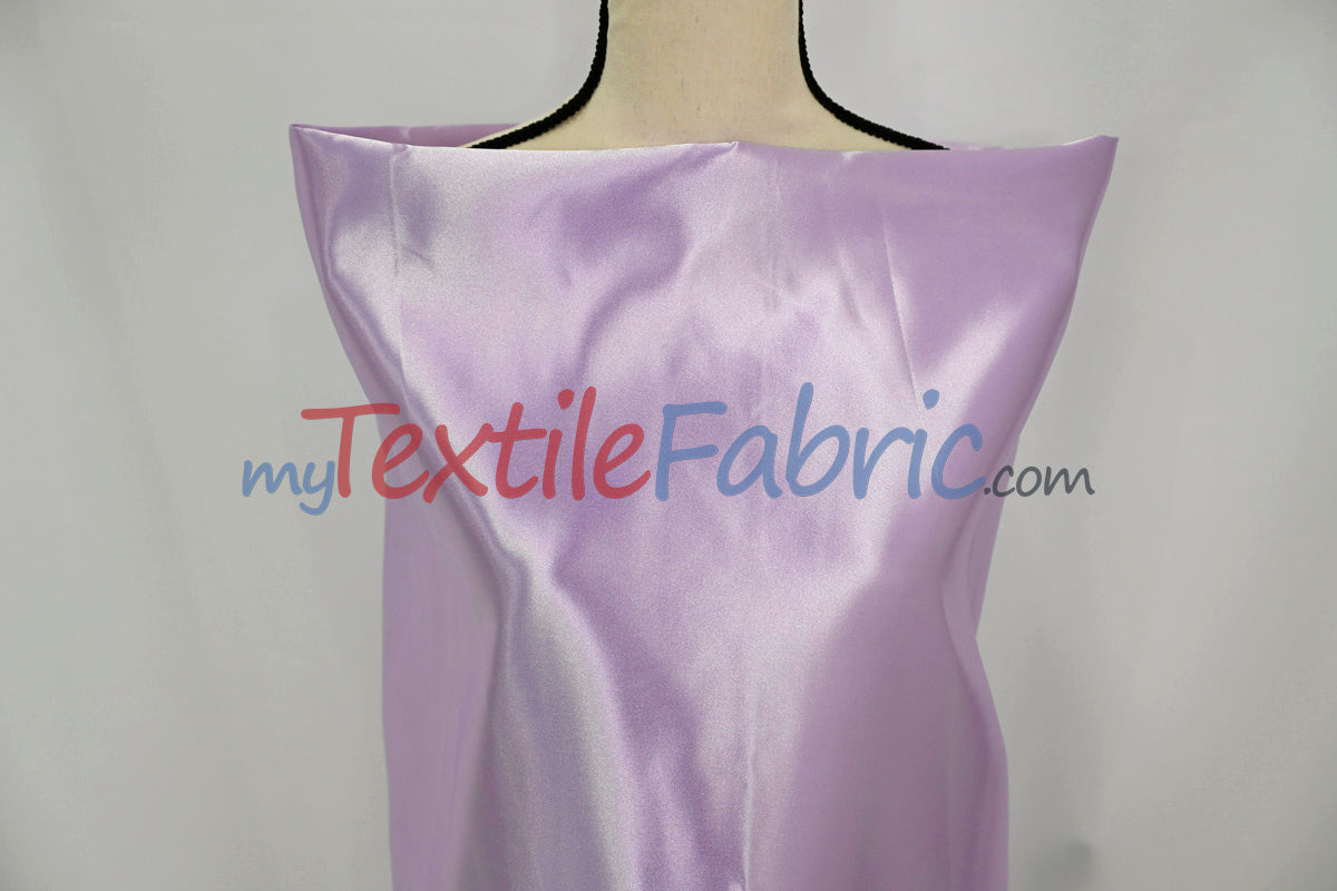 Bridal Satin Polyester Fabric - Shiny Solid, 58/60" Width, Multiple Colors (Yards, Bolts, Sample Swatches)
