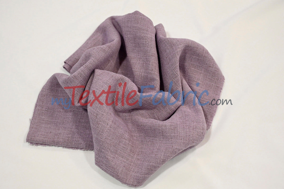 Luxe Linen Fabric Polyester-Linen Blend Fabric - 60" Wide, Upholstery, Apparel, Tablecloth (1 Yard)