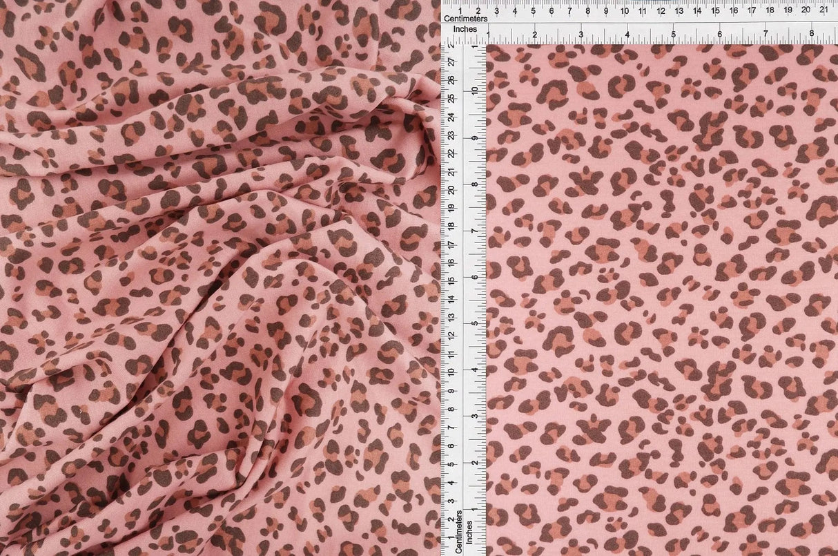 French Terry Animal Print Knit Fabric 1 Yard Soft Stretch Cozy Material 58/60" Wide