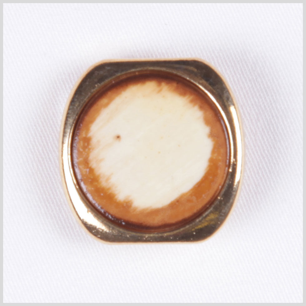 Gold Beige Metal Button - 28L/18mm