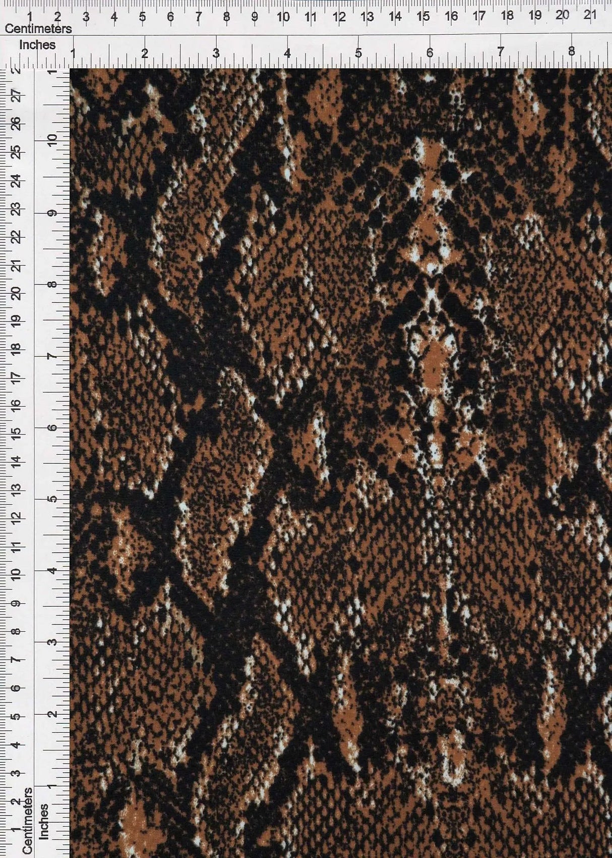 1 Yard Snake Skin Animal Print DTY Brushed Knit Fabric Soft Stretch Polyester Spandex 58/60 Inches Wide