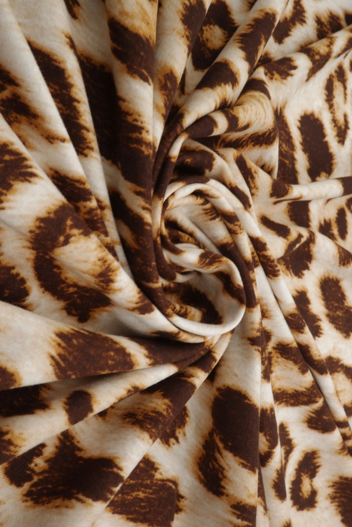 1 Yard Animal Print DTY Brushed Knit Fabric Soft Stretch Polyester Spandex 58/60 Inches Wide