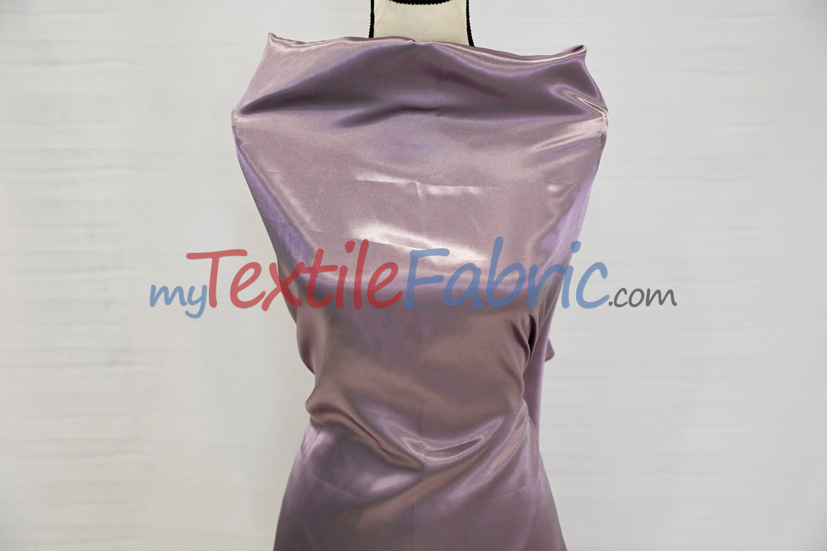 Charmeuse Satin Polyester Fabric - Solid, 58/60" Width, Multiple Colors (1 Yard)