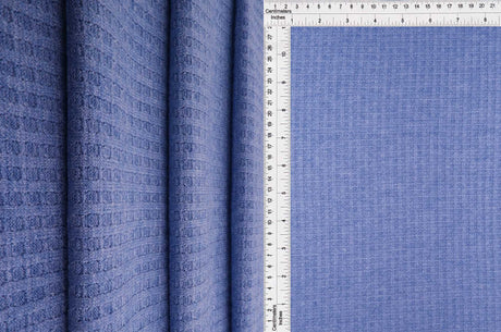 Melange Waffle Knit Fabric 1 Yard Soft Stretch Textured 58/60" Wide