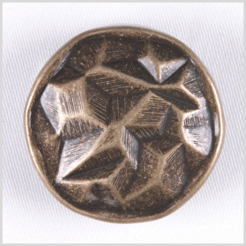 Old Brass Molded Metal Shank Back Button - 48L/30.5mm