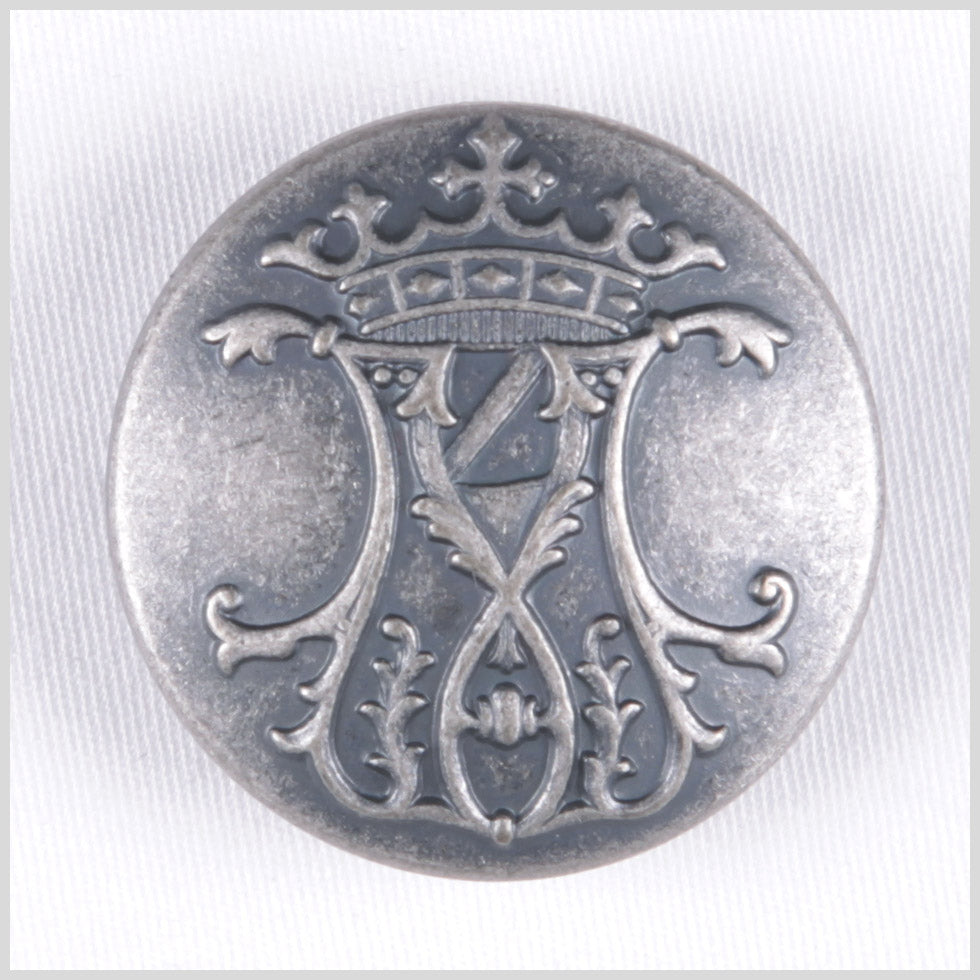 Antique Silver Metal Blazer Button - 36L/23mm