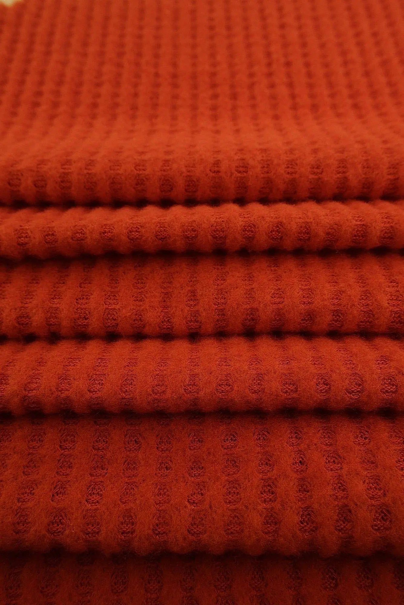 1 Yard Waffle Brushed Solid Fabric, 58/60'' Wide Polyester Rayon Spandex Blend