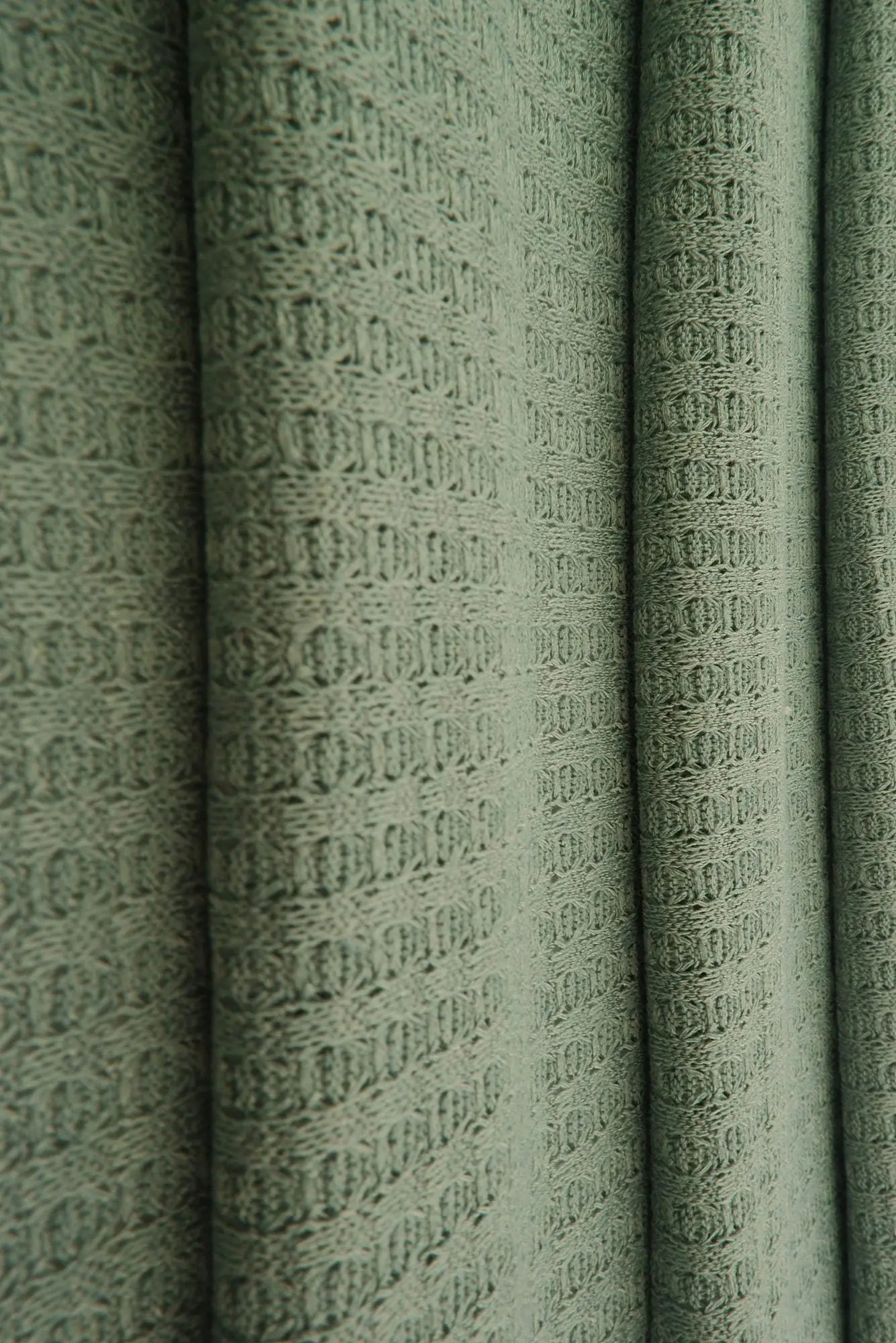 1 Yard Waffle Solid Knit Fabric, 58/60'' Wide Polyester Rayon Spandex Blend