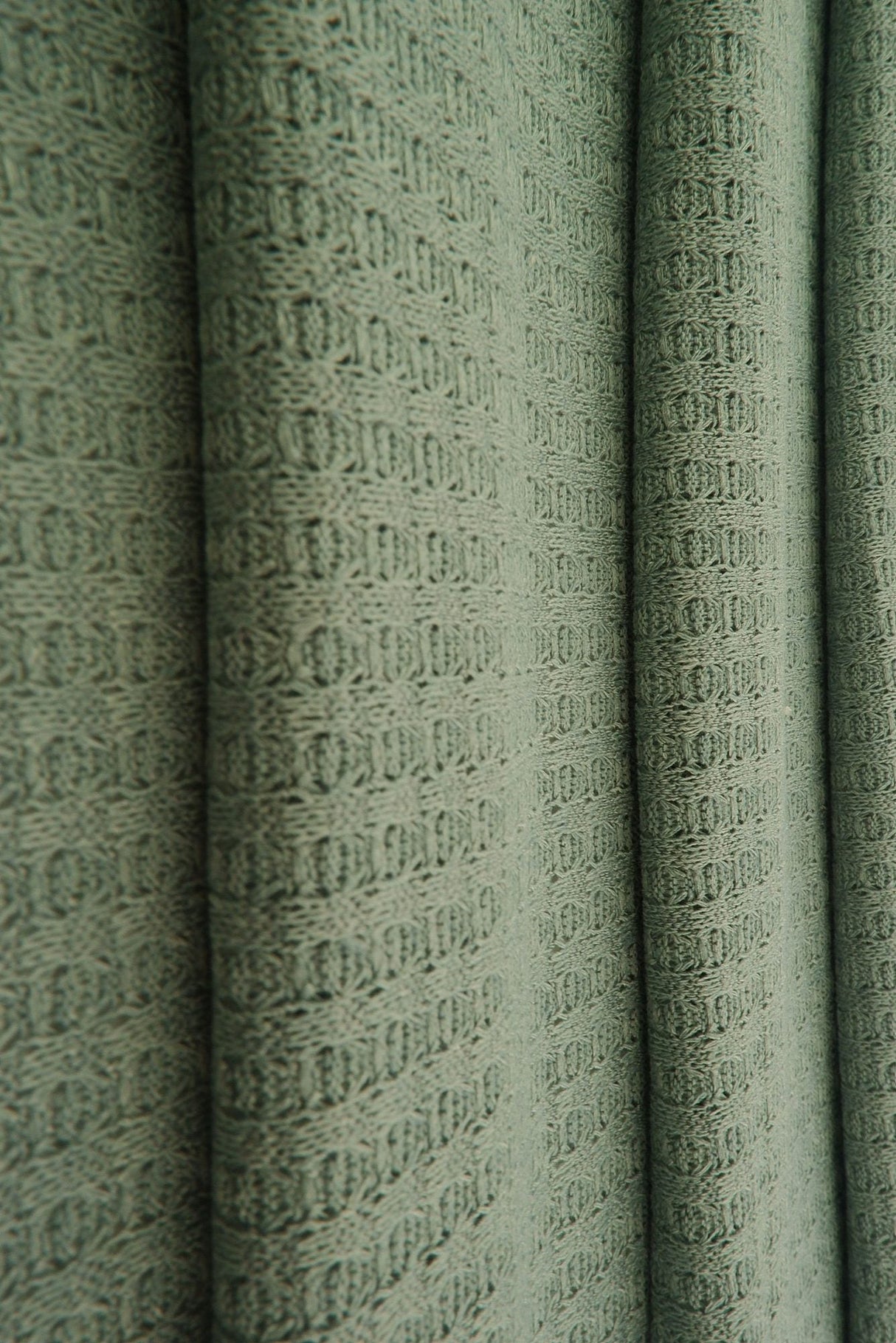 Waffle Stretch Knit Fabric Solid