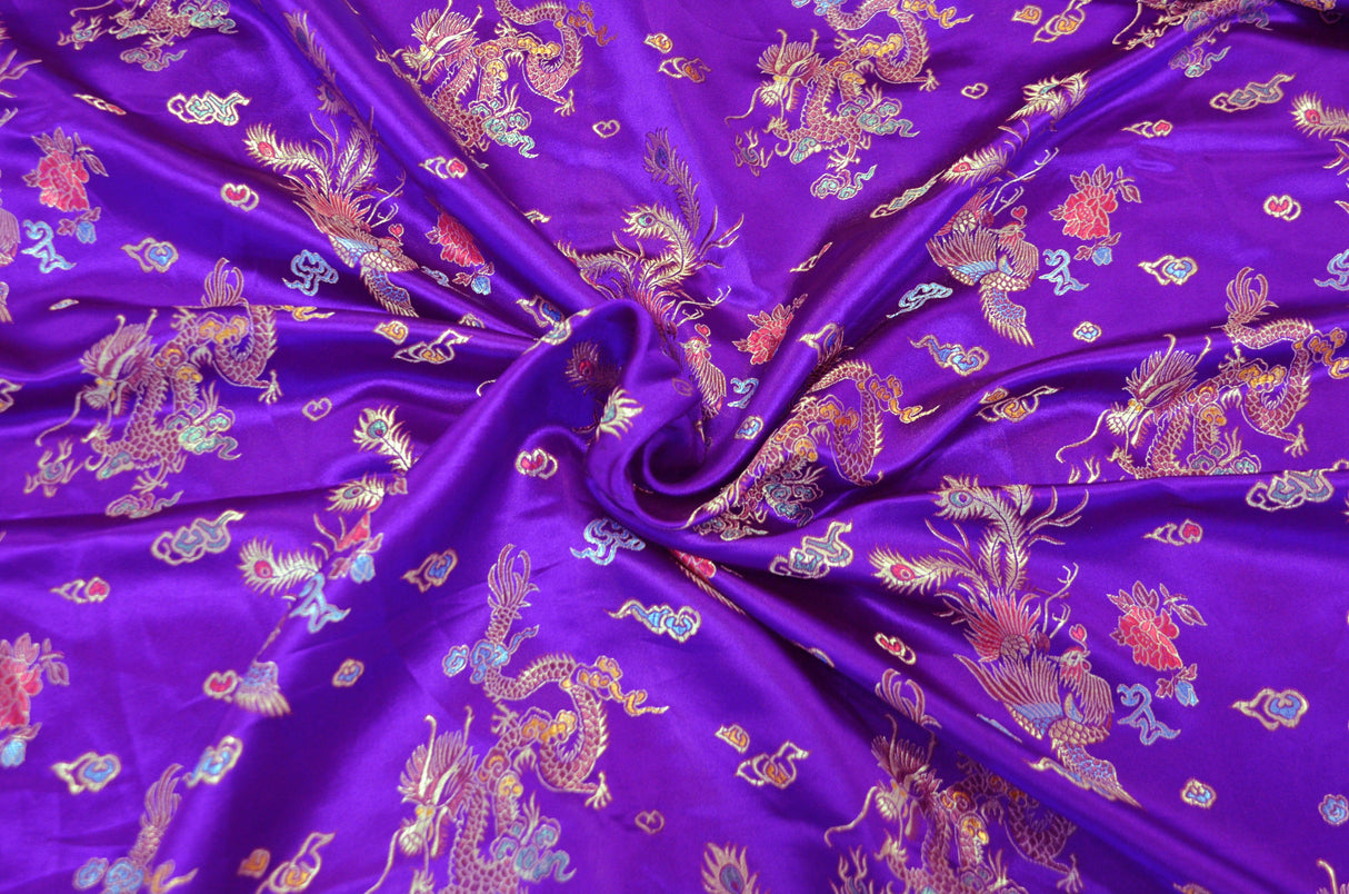 Dragon Brocade Chinese Brocade Fabric - Dragon Pattern, 45" Width (1 Yard)