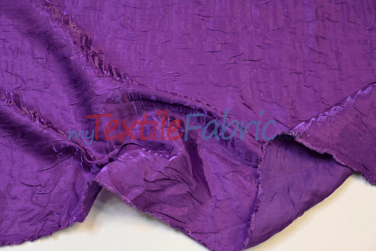 Iridescent Crush Shimmer Rayon Polyester Fabric - Iridescent Two-Tone Crushed Shimmer, 52/54" Width, Multiple Colors (Yards & Bolts)