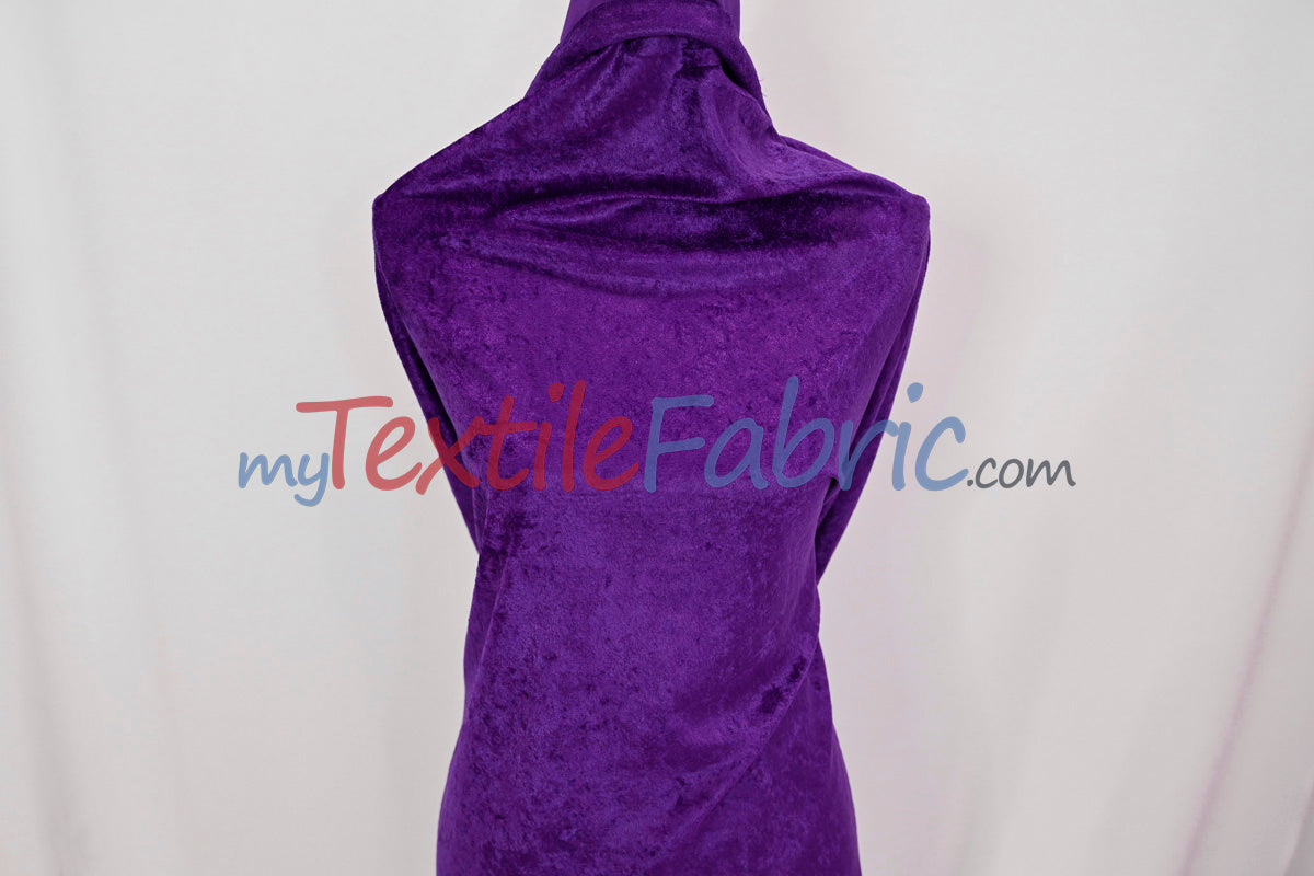 Panne Velvet Polyester Fabric - Crush Panne Velour, Solid, 58/60" Width (1 Yard)