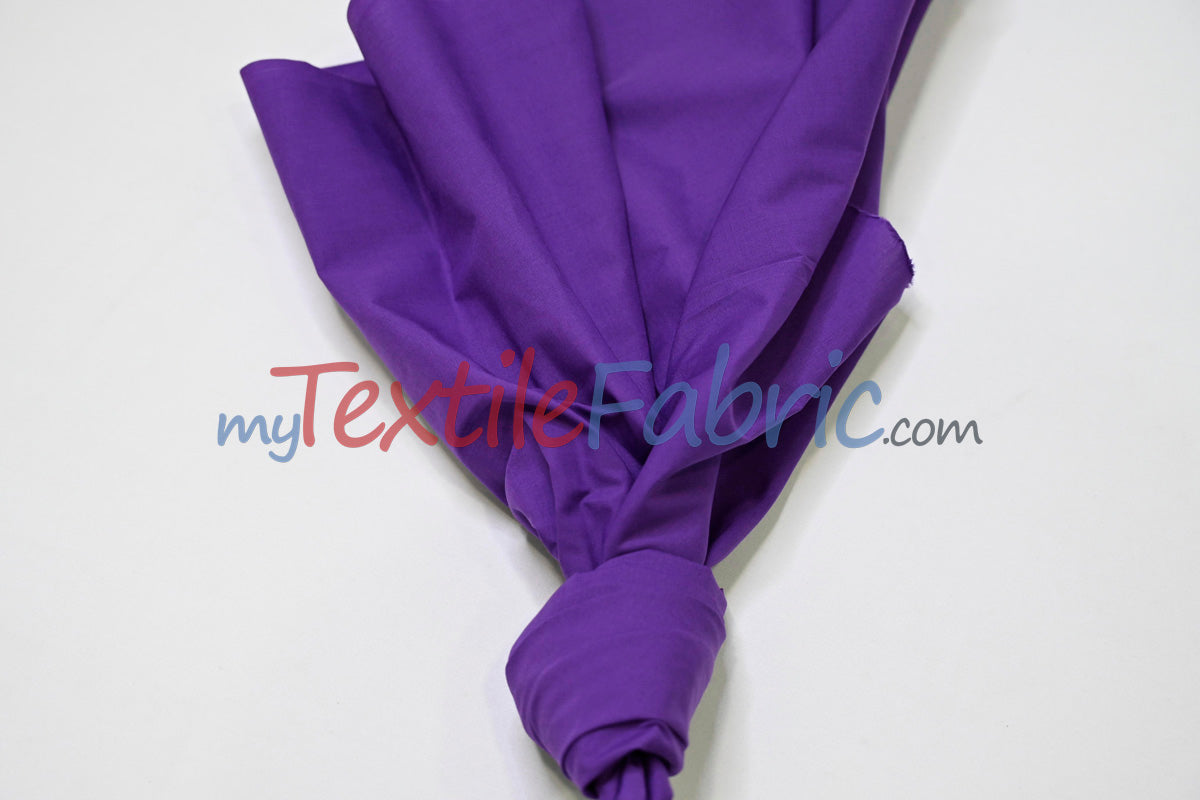 Polyester Cotton Broadcloth Fabric - Solid Colors, 58/60" Width (1 Yard)