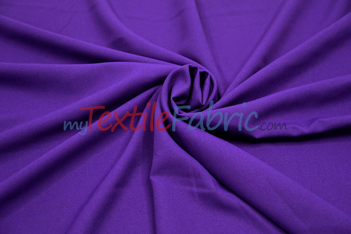Scuba Double Knit Polyester Fabric - Solid Multiple Colors, 58/60" Width (1 Yard)