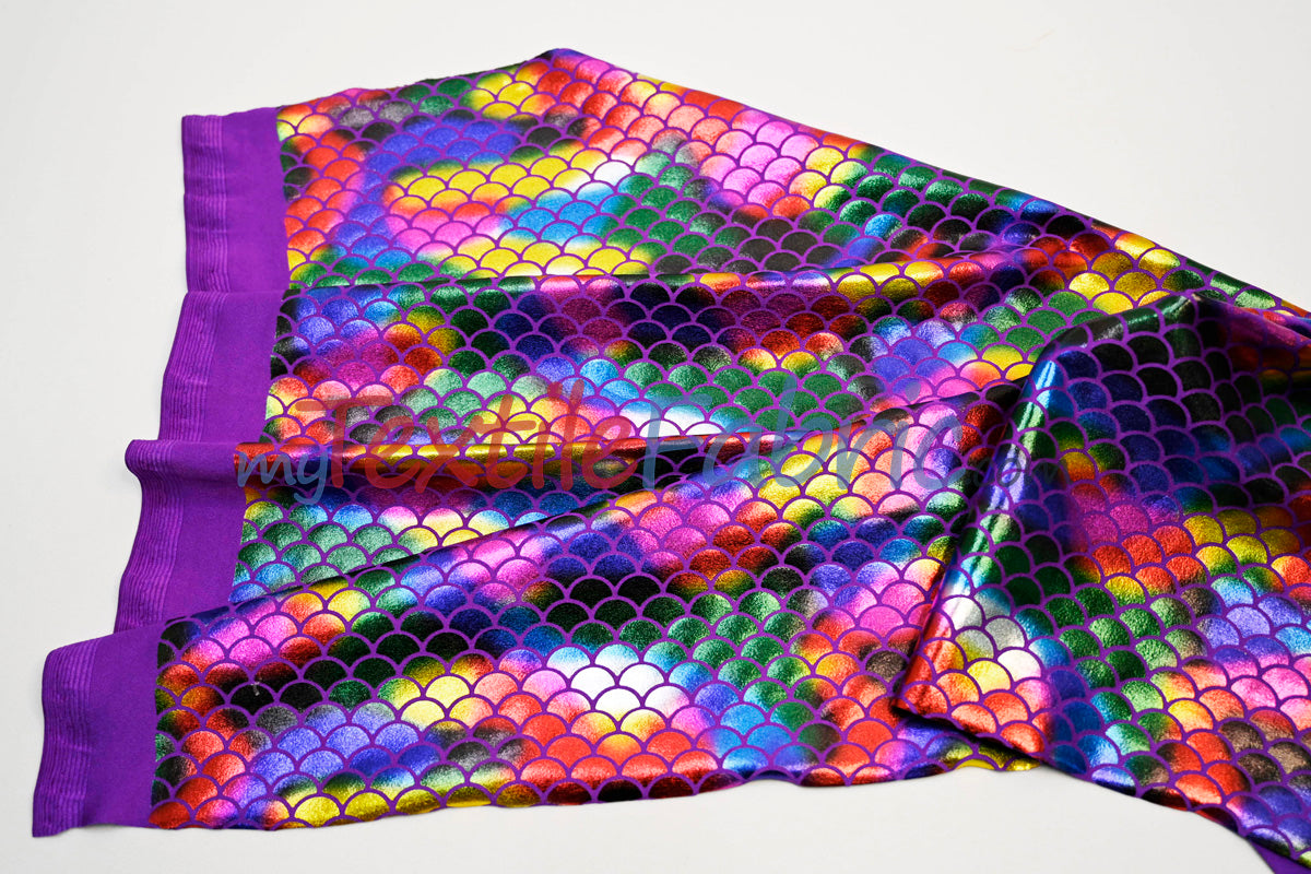 Paradise Mermaid Hologram Spandex Fabric - Multiple Colors, 58/60" Width (1 Yard)