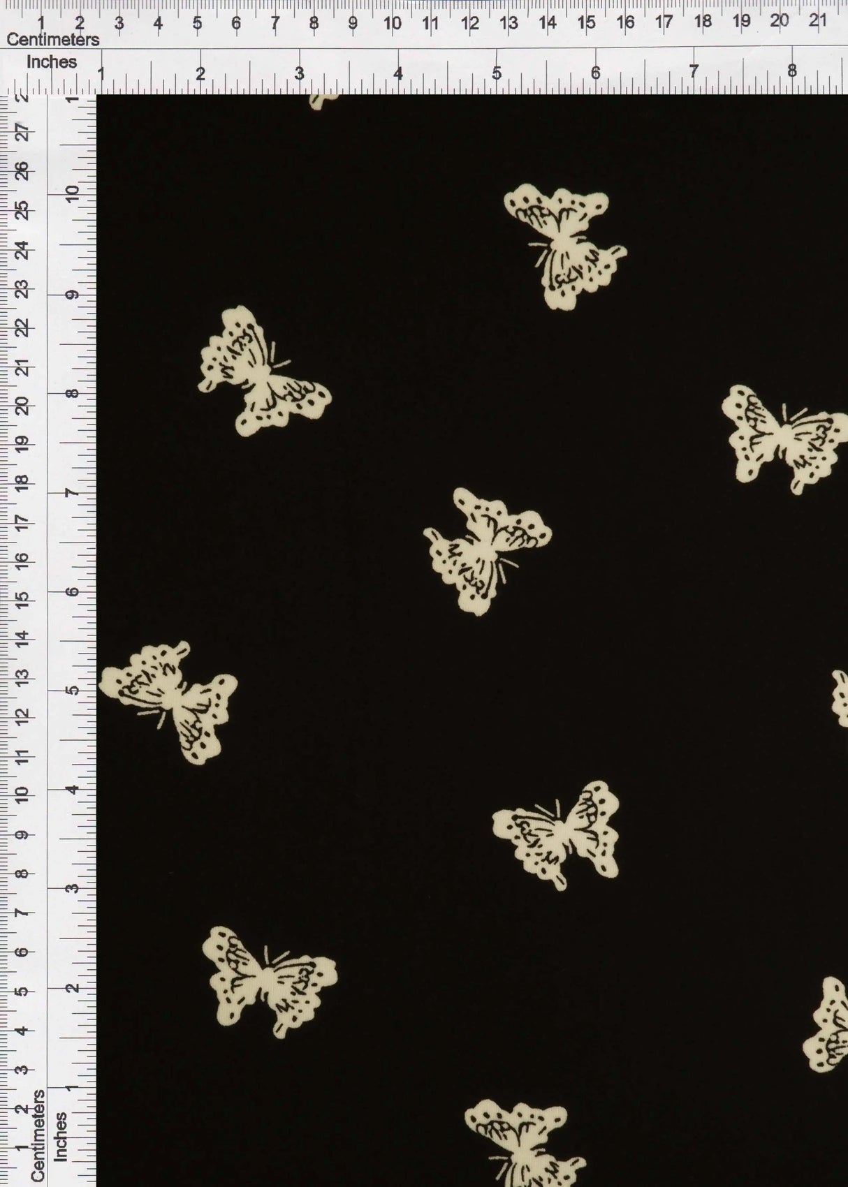 1 Yard DTY Brushed Butterfly Print Fabric 170 GSM Polyester Spandex Blend 58/60" Width