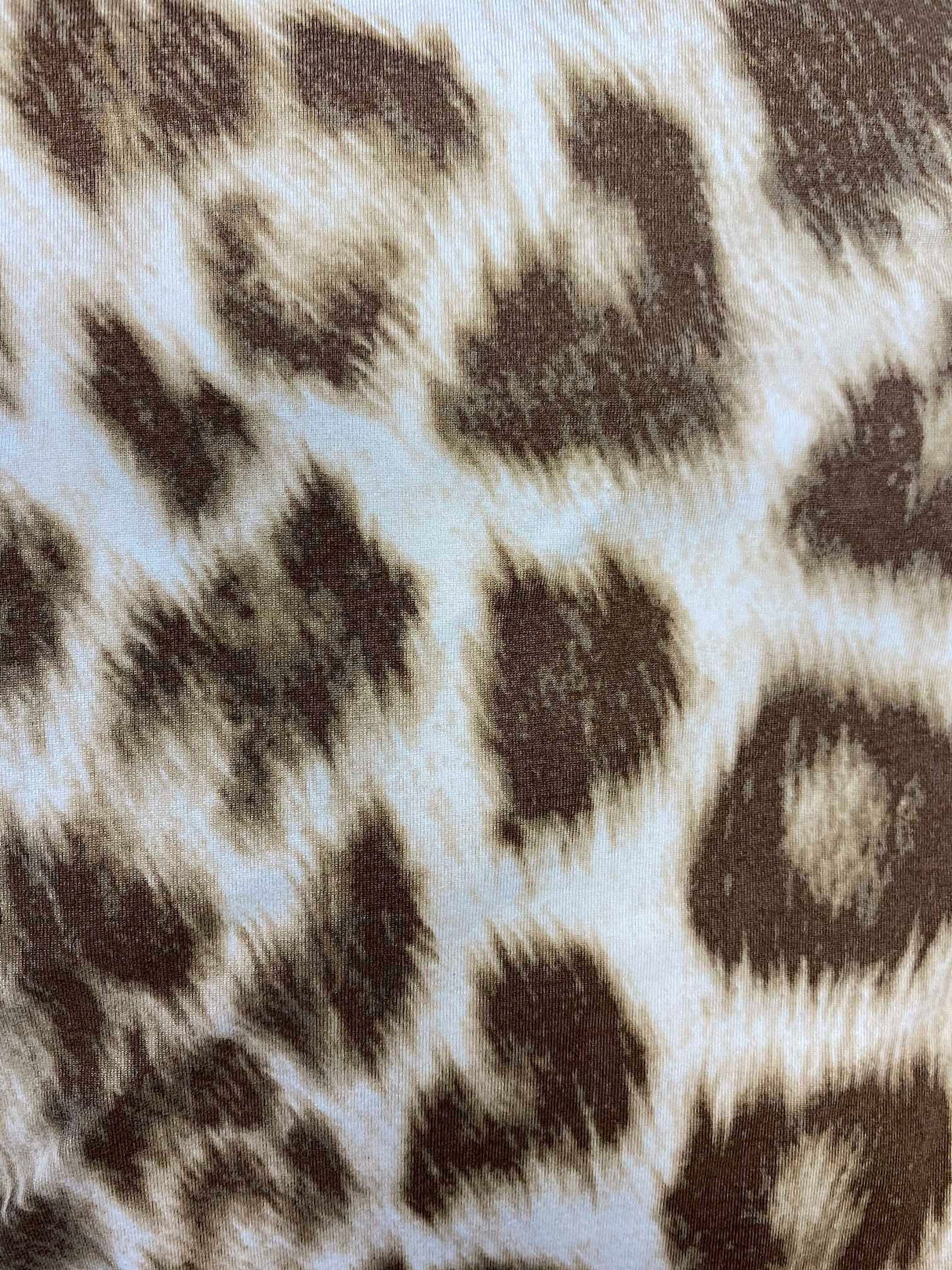 Animal Print Brushed DTY Knit Fabric