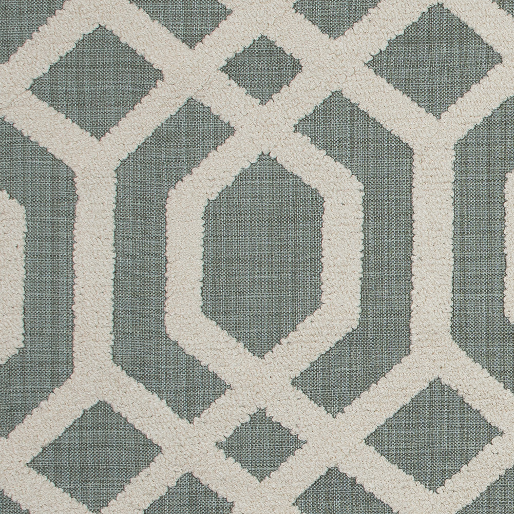 Resort Polyester Woven with a Geometric Faux-Chenille Design