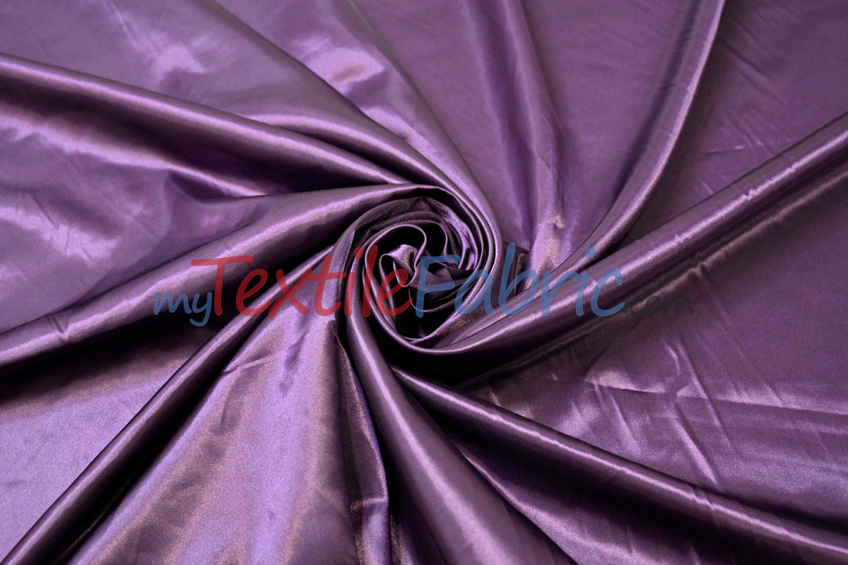 Charmeuse Satin Polyester Fabric - Solid, 58/60" Width, Multiple Colors (1 Yard)