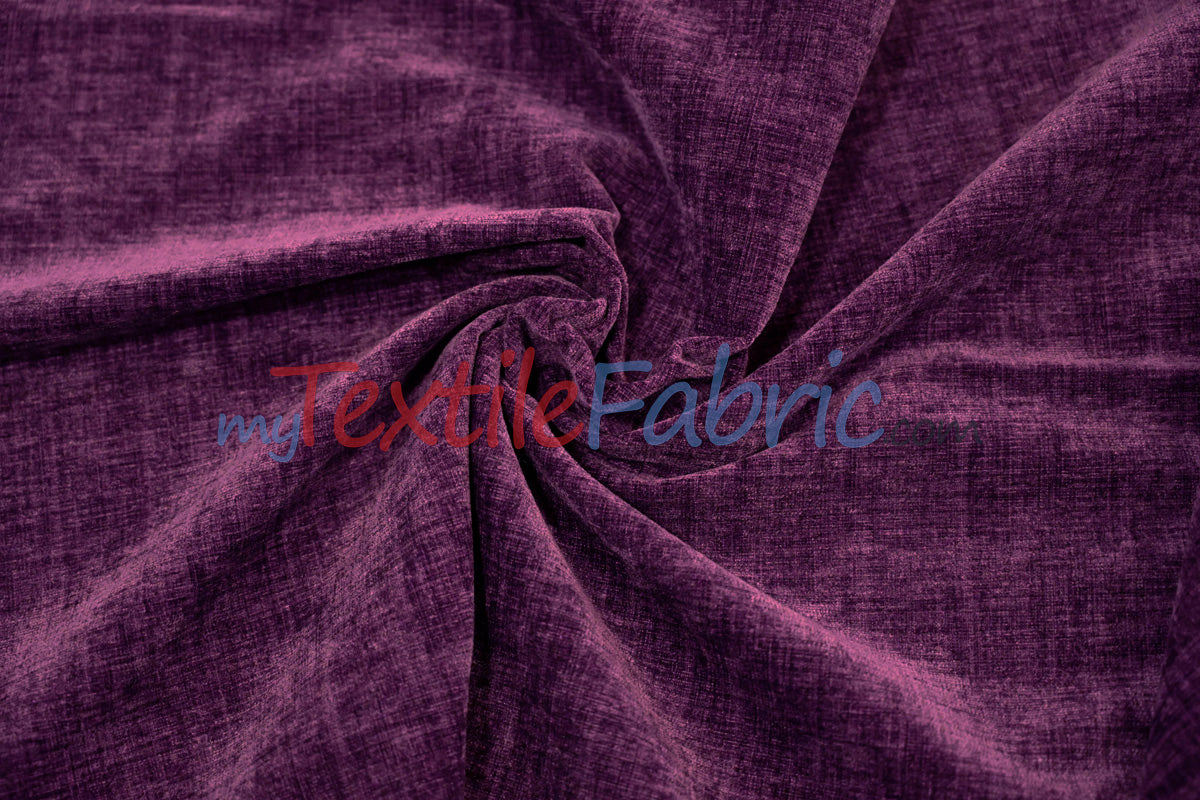 Chenille Polyester Fabric - Ultra Soft Velvety Texture, 60" Width, 350 GSM (1 Yard)
