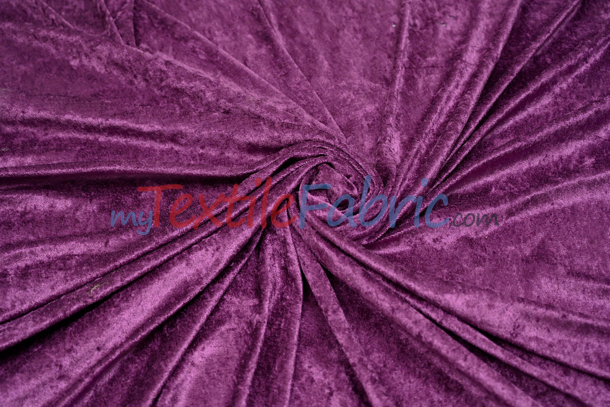 Panne Velvet Polyester Fabric - Crush Panne Velour, Solid, 58/60" Width (1 Yard)