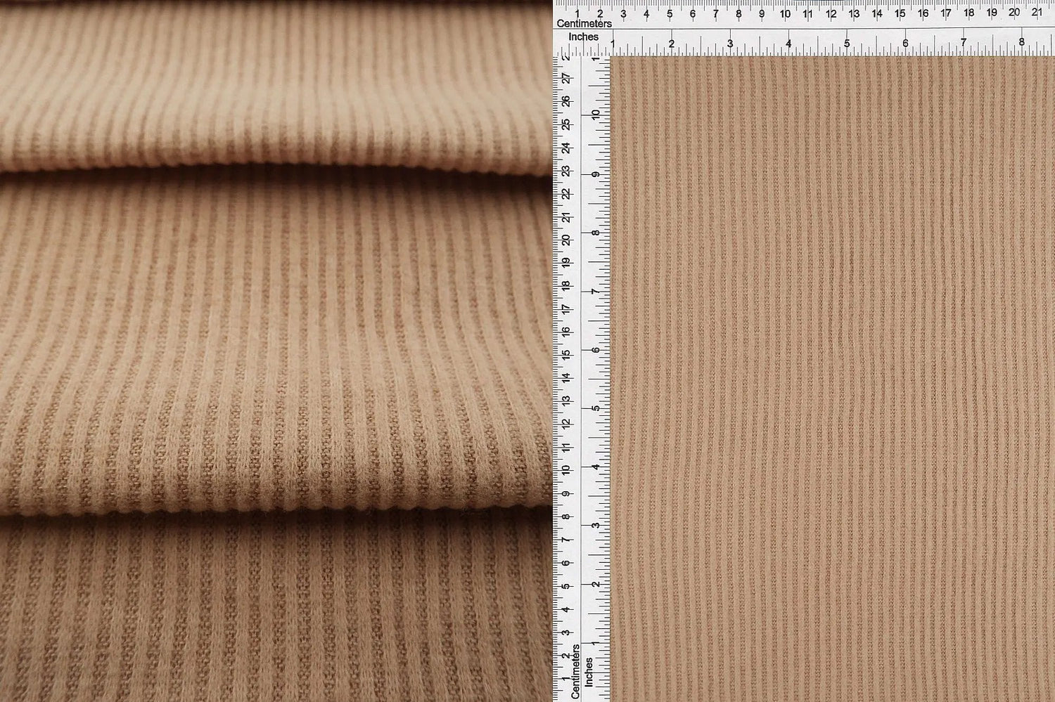1 Yard 2x2 Rib Brushed 2 Tone Sweater Fabric, 58/60'' Wide Rayon Polyester Spandex Blend