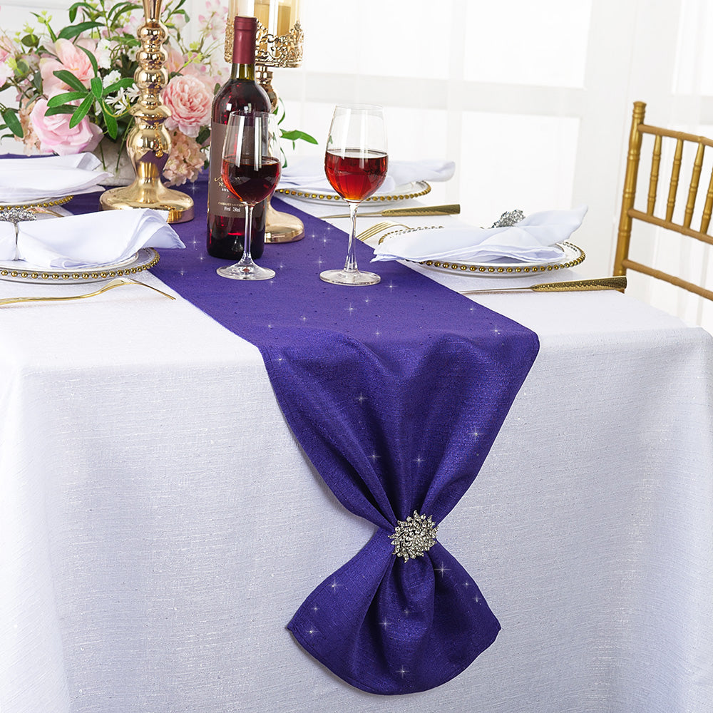 Sequin Table Runner 13x108 Regency Purple