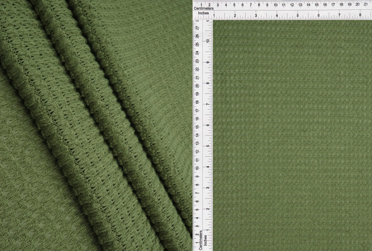 1 Yard Polyester Rayon Spandex Oversize Waffle Knit Solid Fabric 54/56" Width