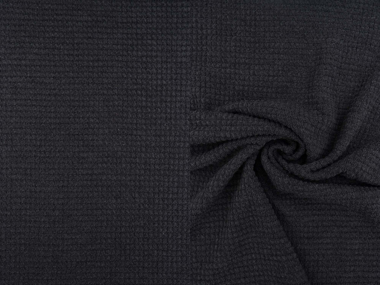 Stretch Waffle Knit Fabric Solid Colors