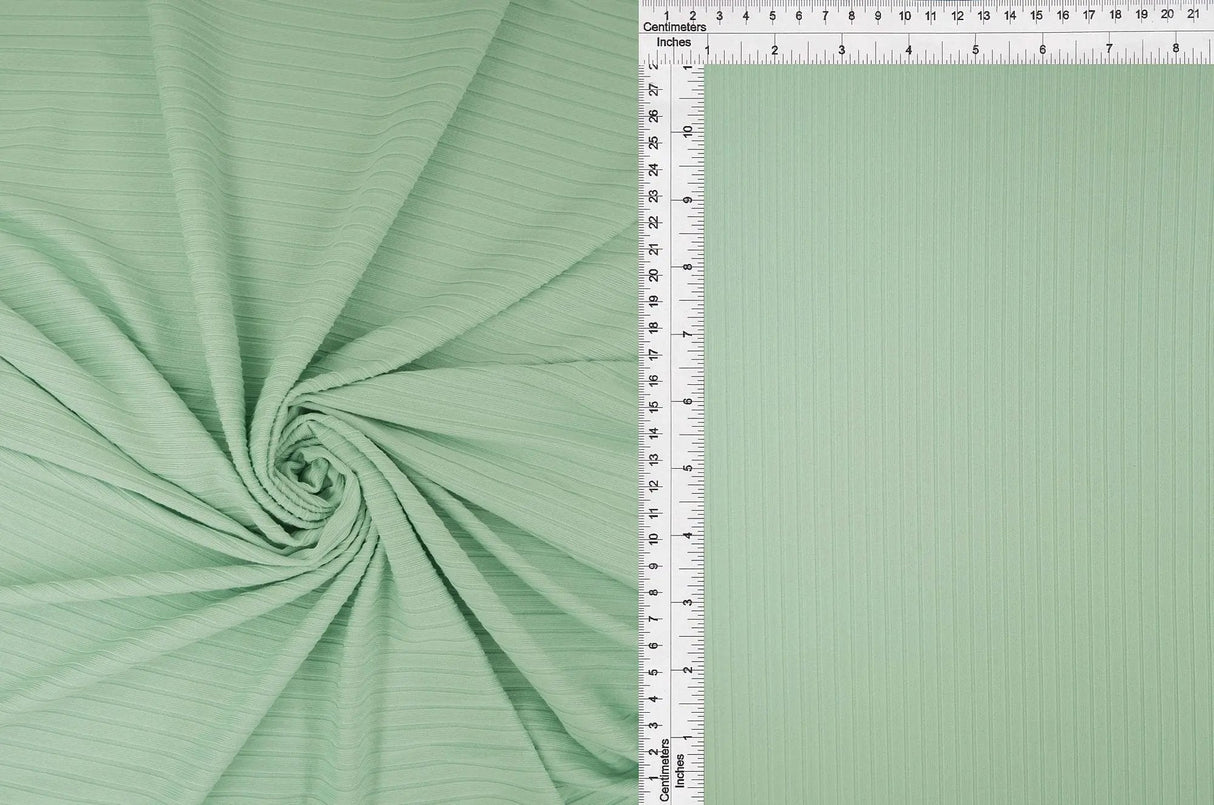 Solid 8x3 Rib Knit Fabric 58/60" Wide, Ideal for Tops & Dresses