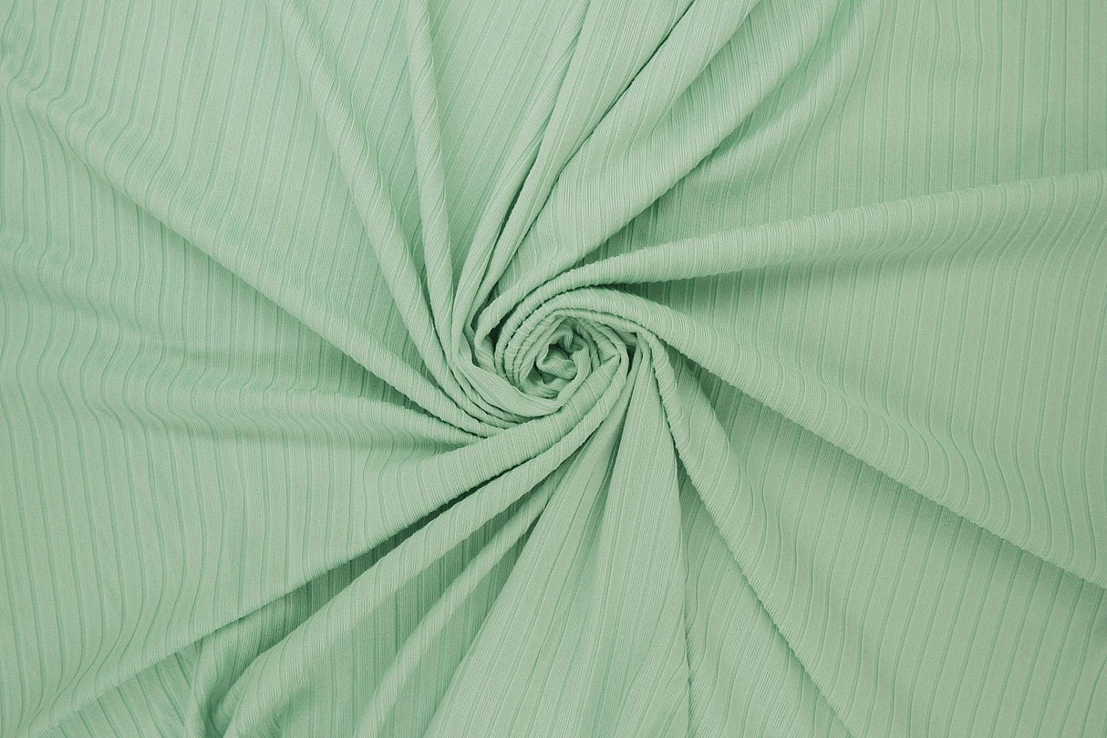 Rib Stretch Knit Fabric Solid