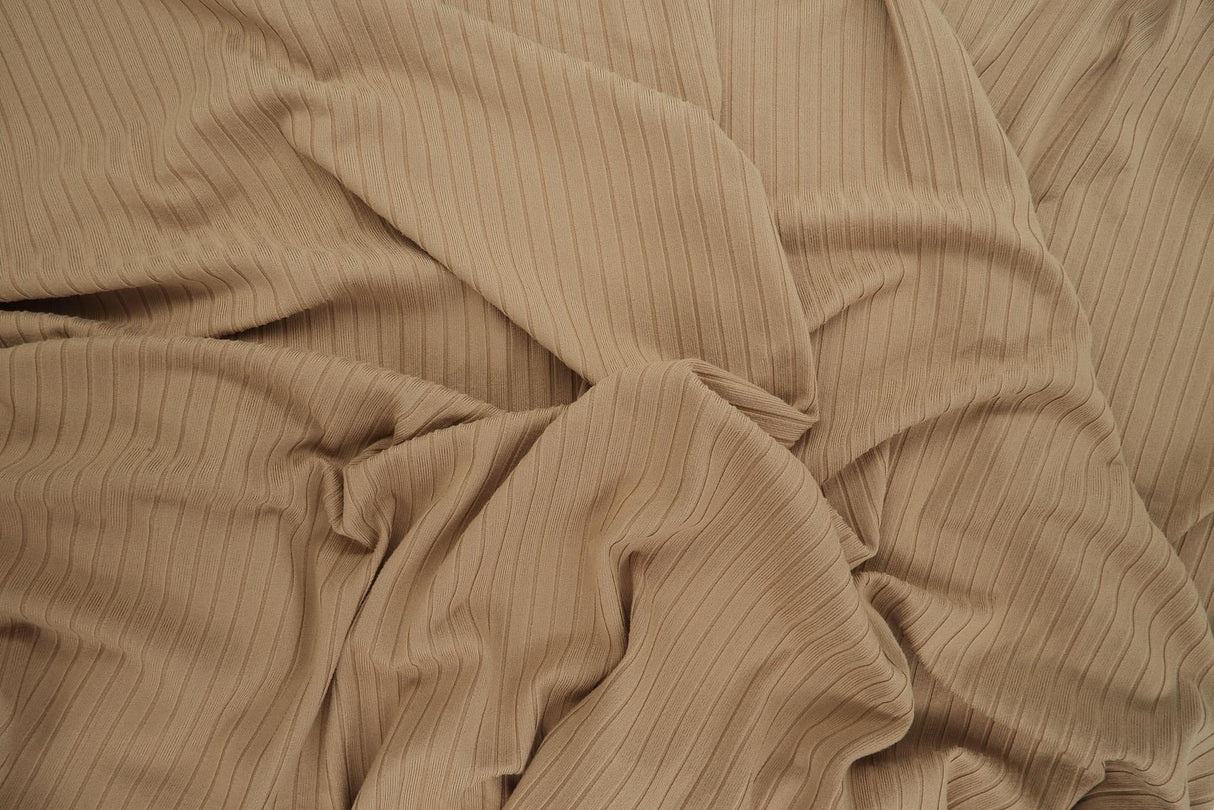 Rib Stretch Knit Fabric Solid