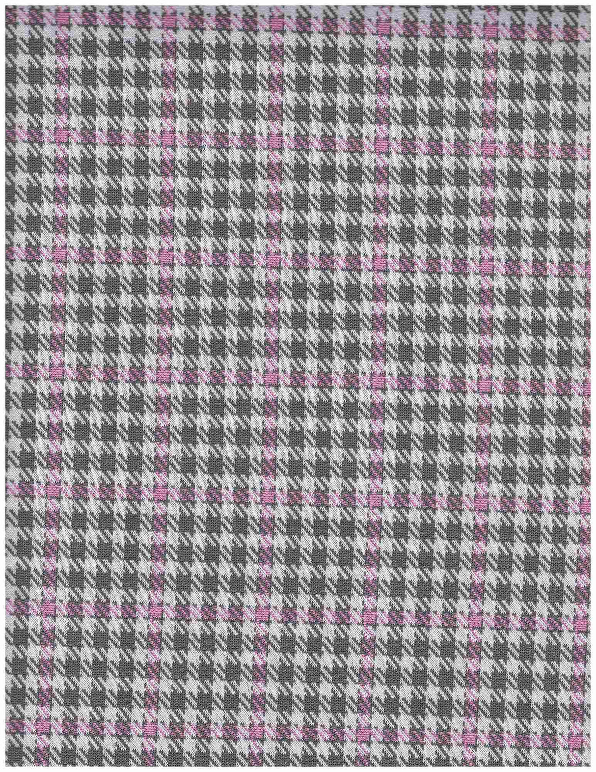 58/60" Double Knit Plaid Jacquard Fabric 90.5% Polyester 8.5% Rayon 1% Spandex 230 GSM by Yard