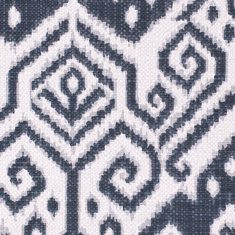 Gray Ikat Cotton-Blend Woven