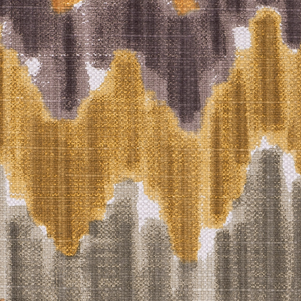 Orange/Green Flamestitch Cotton-Blend Woven
