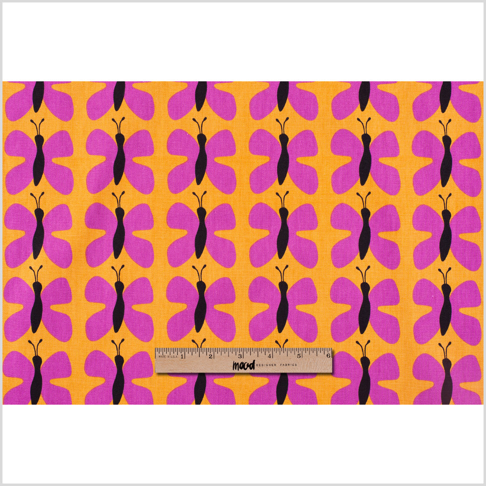 Swedish Pink and Orange Small Butterflies Cotton