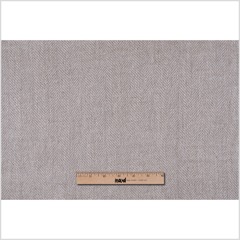 "Rope" Natural Herringbone Weave Linen